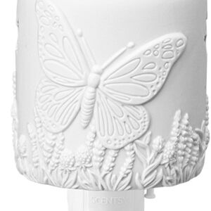 Scentsy Butterfly Season Warmer with Ivory and Green